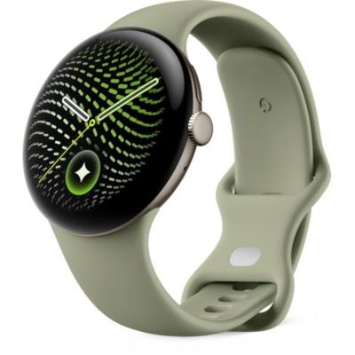 Google Pixel Watch 5 (45 mm) Montre connectée, Pyrite/Bracelet Olive, Wi-FI