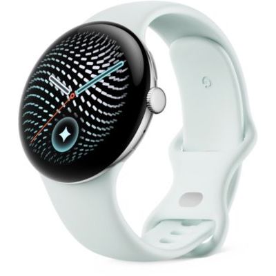 Google Pixel Watch 5 (45 mm) Montre connectée – Argent/Bracelet Brume, LTE