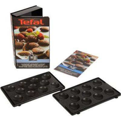 Tefal - Snack Collection Coffret 2 Plaques Mini Bouchées et Livre Recettes | Accessoire utilisé avec la machine croque monsieur Tefal Snack Collection pour réaliser des bouchées sucrées ou salées