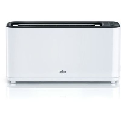 Braun HT3100WH Grille-Pain, 1 Fente avec 7 Niveaux de brunissage, 1000W, Blanc