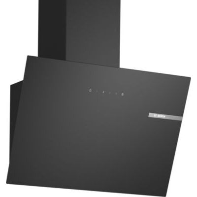 Bosch DWK65DK60 Série 2 - Hotte murale, 60 dB | 60 cm, Noir, Eclairage LED, Vitesse intensive avec reset