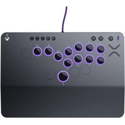 Turtle Beach Victrix Pro KO sans levier Fight stick Gris Édition. Sous licence officielle Xbox avec boutons Cherry MX Speed Silver remplaçables à chaud e conception ergonomique et durable en aluminium