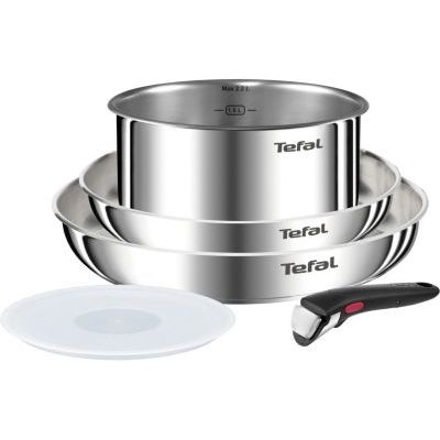 Tefal Ingenio Emotion Lot de 3 pièces, acier inoxydable, sans revêtement