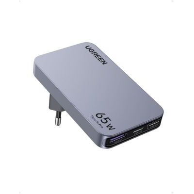 Adaptateur de voyage UGREEN Chargeur secteur mini 65W Gris clair