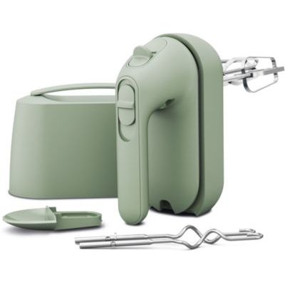 Kenwood QuickMix Go HMP40.000GR) Batteur à main avec moteur 350 W, 5 vitesses, fouet en acier inoxydable et crochet pétrisseur, éjection SureEject, boîte de rangement tout-en-un, mélangeur compact