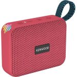 image produit Kenwood AS-60BT-V Haut-Parleur Bluetooth Portable 5 W avec TWS stéréo, IPX7 étanche, radiateur Passif, Effet LED, Batterie Rechargeable jusqu'à 8,5 h, Design Compact et léger, Connexion 10 m, Rouge - livrable en France
