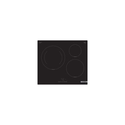 Bosch PUJ611BB5E Série 4 - Plaque induction, Touch Select | 60 cm, Noir, 3 foyers, zone de cuisson de 28 cm, PowerBoost, timer avec fonction arrêt, 17 niveaux de réglage de la puissance