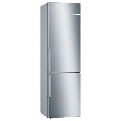 Bosch KGE398IBP Série 6 - Réfrigérateur combiné, pose-libre, éclairage LED | 201 x 60 cm, Inox anti-traces, technologie LowFrost, Clayette coulissante Easy Access, alarme de porte ouverte