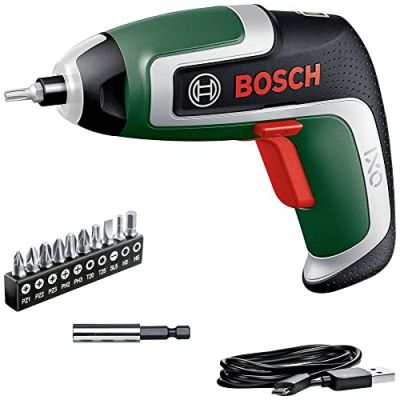 Bosch Visseuse compacte sans fil IXO (7e génération ; 3,6 V ; 2,0 Ah ; 5,5 Nm ; avec câble micro-USB ; compatible avec les adaptateurs de l'IXO Collection ; visse jusqu'à 190 vis ; boîte de rangement)