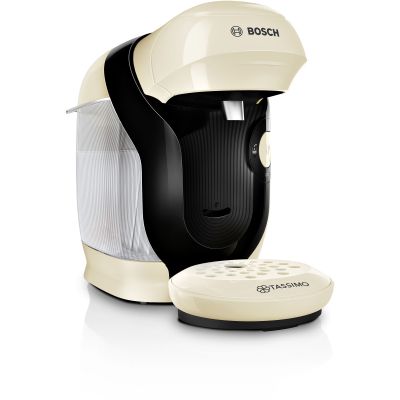 Bosch Machine à café multi-boissons Tassimo Style friendly, TAS117E, plus de 70 boissons chaudes, OneTouch, cafétière à dosettes, compacte, Intellibrew, couleur crème
