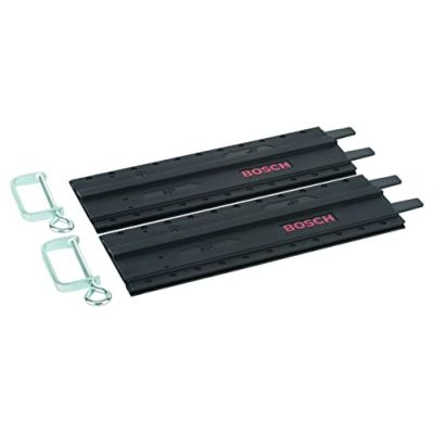 Bosch Accessories Bosch DIY 2x Rails de Guidage en Plastique avec Pinces-Étaux (pour PKS 55A/66A/66AF, 2x 350 mm, Accessoires Scies Circulaires)
