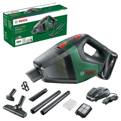 Bosch Aspirateur sans fil UniversalVac 18 (batterie 2,5 Ah, système 18 V, dans une boîte en carton)