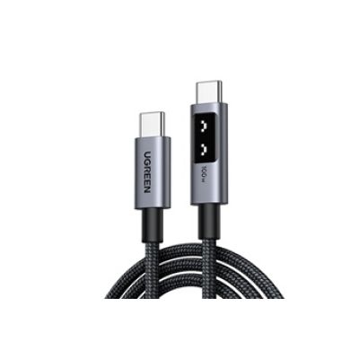 Câble USB-C - UGREEN - Câble data USB-C à USB-C PD 100W - Nylon tressé - 2 m - Noir