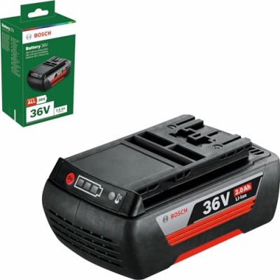 Bosch Home and Garden Batterie 36V (2 Ah, Lithium-Ion, compatible avec l’intégralité de la gamme de produits 36V Bosch Jardin) F016800474 Noir