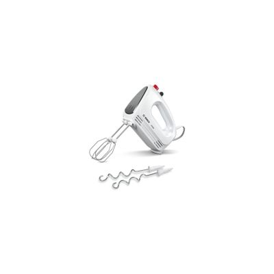 Batteur à main BOSCH CleverMixx MFQ22100 - 375W - 4 vitesses + pulse - Blanc/Argent