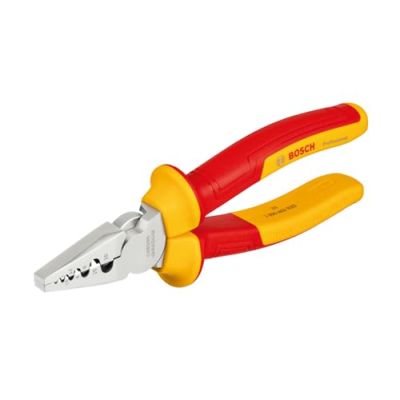 Bosch Professional pince à sertir VDE – 180 mm (plage de sertissage de 0,25 mm² à 16 mm², certifiée jusqu'à 1 000 V)