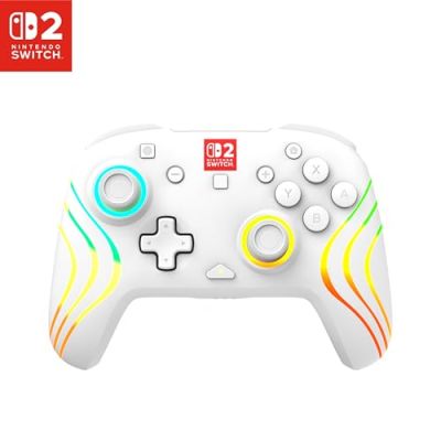 Turtle Beach Afterglow Wave Blanc Manette de gaming RGB sans fil Sous licence officielle pour Nintendo Switch 2