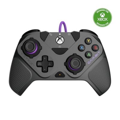 Turtle Beach Victrix Gambit Prime Manette de tournoi filaire avec sticks interchangeables, Rapid Fire Clutch Triggers et boutons programmables - licence officielle de Xbox Series X|S, Xbox One et PC