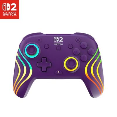 Turtle Beach Afterglow Wave Violet Manette de gaming RGB sans fil Sous licence officielle pour Nintendo Switch 2