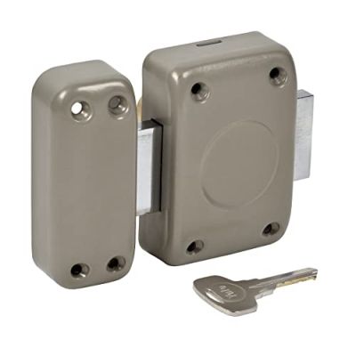 Yale Verrou de Porte Cylindre Seul - Ouverture à Clé extérieur - Cylindre diamètre 23 mm, Longueur 35 mm, 5 goupilles - YV25C-35/SC - Protection Anti arrachement - 4 clés, Beige