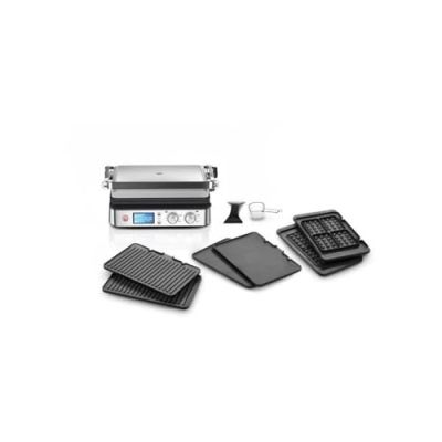 Braun MultiGrill 9 CG 9047, Appareil Panini Électrique avec Plaques de Grillage, Cuisson, Gaufres, 2 Thermostats Indépendants, 3 Positions Cuisson, Plaques Lavables au Lave-Vaisselle, 2000W, Noir/Inox