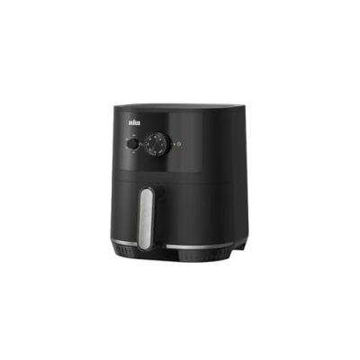 Braun MultiFry 3 HF3000, Friteuse à Air, Airfryer avec 4.3L Capacité, 80-200° Contrôle de Température manuelle, RealAir Technologie, 60' Minuteur, 1500W, Noir Mat