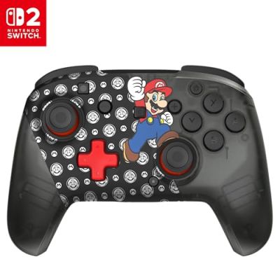 Turtle Beach Rematch Super Mario Jump Manette sans fil sous licence officielle Nintendo avec batterie rechargeable pour Nintendo Switch 2