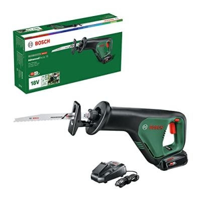 Bosch scie sabre sans fil AdvancedRecip 18 (livré avec 1 batterie 2,5 Ah, système 18 V, dans carton)