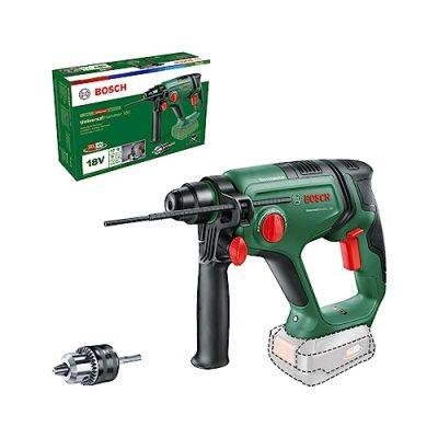 Bosch Perforateur sans fil UniversalHammer 18V | Outil sans fil multifonctions : perçage, perforation, burinage et vissage UniversalHammer 18V Nu + Adaptateur SRE