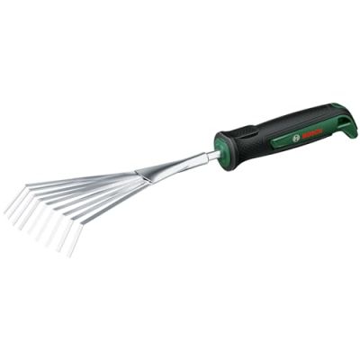 Bosch Outil à main de jardin Balai à fleurs (ratisser les déchets, robuste, en acier inoxydable, poignée souple, design ergonomique)