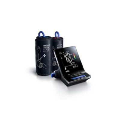 Braun ExactFit 5 Connect Tensiomètre de bras intelligent | Compatible avec l’app Braun Healthy Heart | Code couleur | 2 tailles de brassard | Pour usage domestique | BUA6350