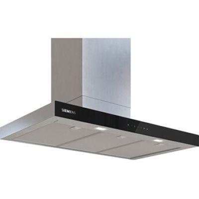 Siemens - Hotte décorative murale iQ500, 90 cm de large, acier mat anti-traces de doigts, LC97BDN30