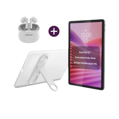 Pack Tablette Tab 10,1 128 Go ZAEH0192SE + coque + écouteurs LENOVO