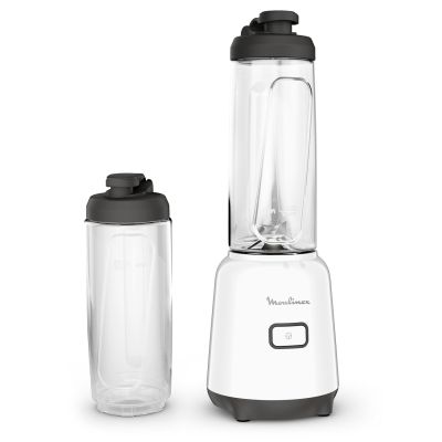 Moulinex - Mix & Move Mini blender 300W avec 2 gourdes de 0.6L - Blanc