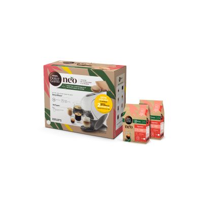 Krups - Nescafé Dolce Gusto NEO Latté Machine à café + 24 dosettes - Blanc