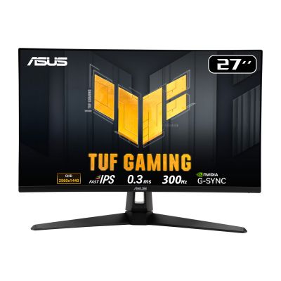 ASUS TUF Gaming VG27AQM5A 27 Pouces 1440p 300Hz Écran PC Gamer Fast IPS | QHD, 300 Hz, Fast IPS, ELMB Sync, 0,3 ms (GTG), Haut-parleurs stéréo