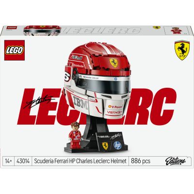 LEGO Editions Scuderia Ferrari HP Casque de Charles Leclerc 43014 | Jeu de construction dès 14 ans, maquette F1, minifigurine collector, décoration, idée cadeau pour ado ou adulte, 886 pièces