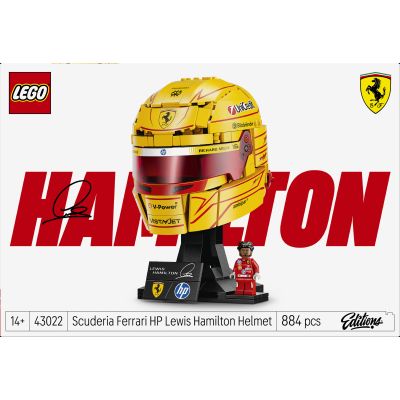 LEGO Editions Scuderia Ferrari HP Casque de Lewis Hamilton 43022 | Jeu de construction dès 14 ans, maquette F1, minifigurine collector, décoration, idée cadeau pour ado ou adulte, 884 pièces