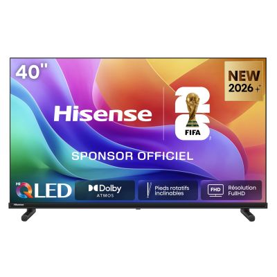 Hisense 40A5S - TV 2026 LED 40" (102 cm) Full HD, Smart TV VIDAA U7.6, Port USB-C (Mobile to TV), Dolby Audio & DTS HD, Bluetooth, WiFi, Noir