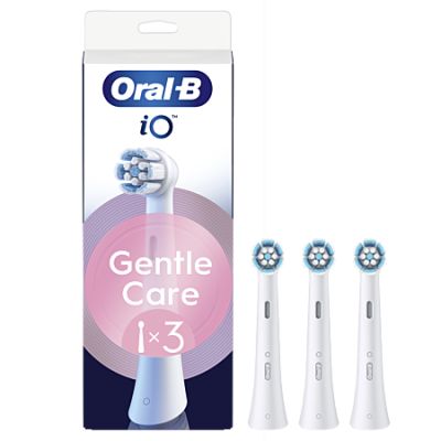 Oral-B Têtes de rechange iO Series Gentle Care Têtes rondes originales pour gencives sensibles, 3
