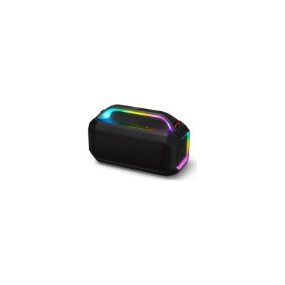 PHILIPS TAS7000EB Enceinte sans Fil Bluetooth avec Puissance maximale de 100W, Bass+, éclairage LED, Auracast, IP67, 24 Heures d’autonomie, entrée Micro, Batterie remplaçable – Noire