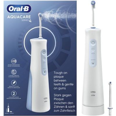 Oral-B Fil Dentaire à l’Eau, Technologie Oxyjet Acquacare Series 4, Blanc