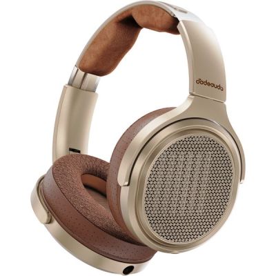 FiiO JT7 Casque supra-auriculaire magnétique planaire 95 x 86 mm, diaphragme ultra-fin de 3 µm, design pliable et léger, câble amovible de 4,4 mm/3,5 mm pour audiophiles (or champagne)