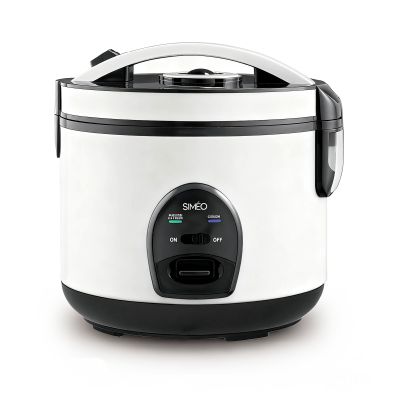 SIMÉO Cuiseur à Riz - 700W - Capacité 3L - Cuve Épaisse Amovible - Valve Vapeur Amovible - Maintien au Chaud Automatique - Panneau de Commande Intuitif - Blanc