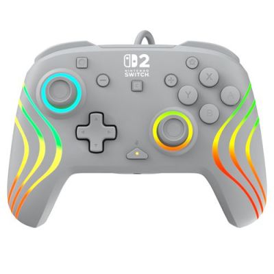 Turtle Beach Afterglow Wave Gris Manette de gaming RGB filaire Sous licence officielle pour Nintendo Switch 2