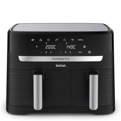 Friteuse sans huile Tefal Dual Easy Fry EY901810 8.3L Noir Reconditionné