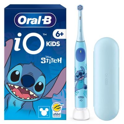 Oral-B Brosse à Dents Electrique iO Kids, Brossette, Version Stitch, Bleue