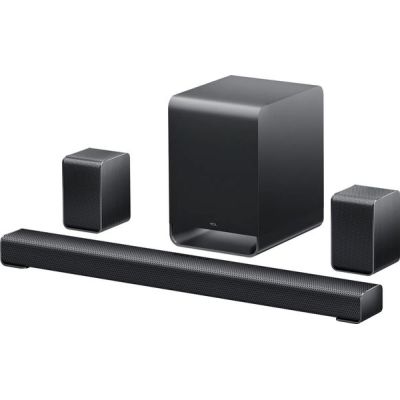 TCL S65K Barre de Son 5.1 canaux Dolby Atmos avec Caisson de Basses sans Fil et Enceintes Satellites Enceintes Surround arrière dédiées – 5.1 canaux Surround physiques – Tutti Choral – Dolby Atmos