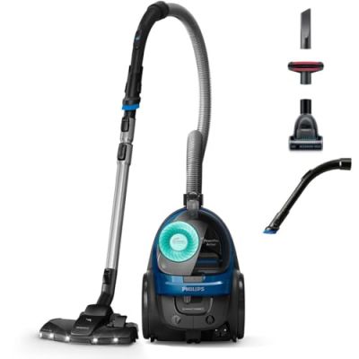 PHILIPS aspirateur sans Sac 5000, 900W, 1,5L, 9m, PowerCyclone 7 | Aspirateur léger, Aspiration forte, Filtre HEPA - 99,9% de la poussière*, Brosse TriActive & LED, Vidage propre (FC9557/09)