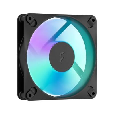 Fractal Design - Dynamic 3 – 12 RGB Black - Ventilateur PWM – Conception à pales profilées – Câble Daisy Chain – Roulement Rifle